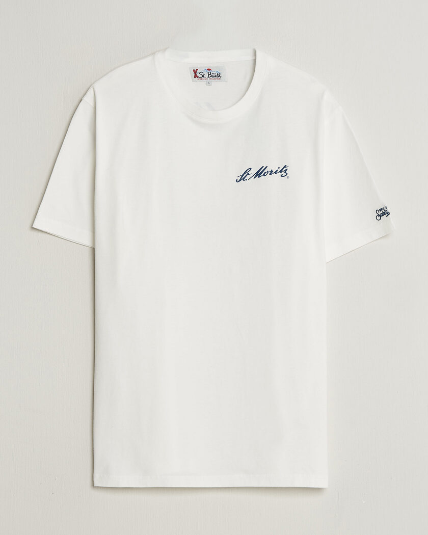 MC2 Saint Barth Back Printed Cotton T-Shirt St Moritz Racing – Valkoinen