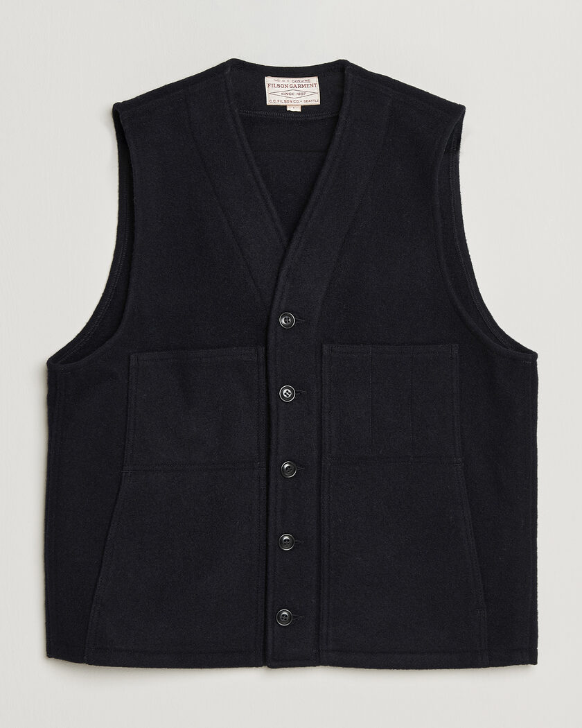 Filson Mackinaw Wool Vest Navy – Sininen