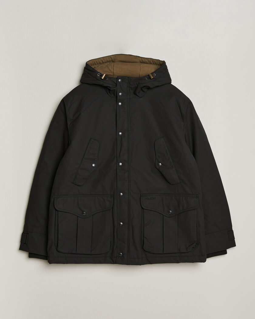 Filson Waxed Mountain Parka Black – Musta