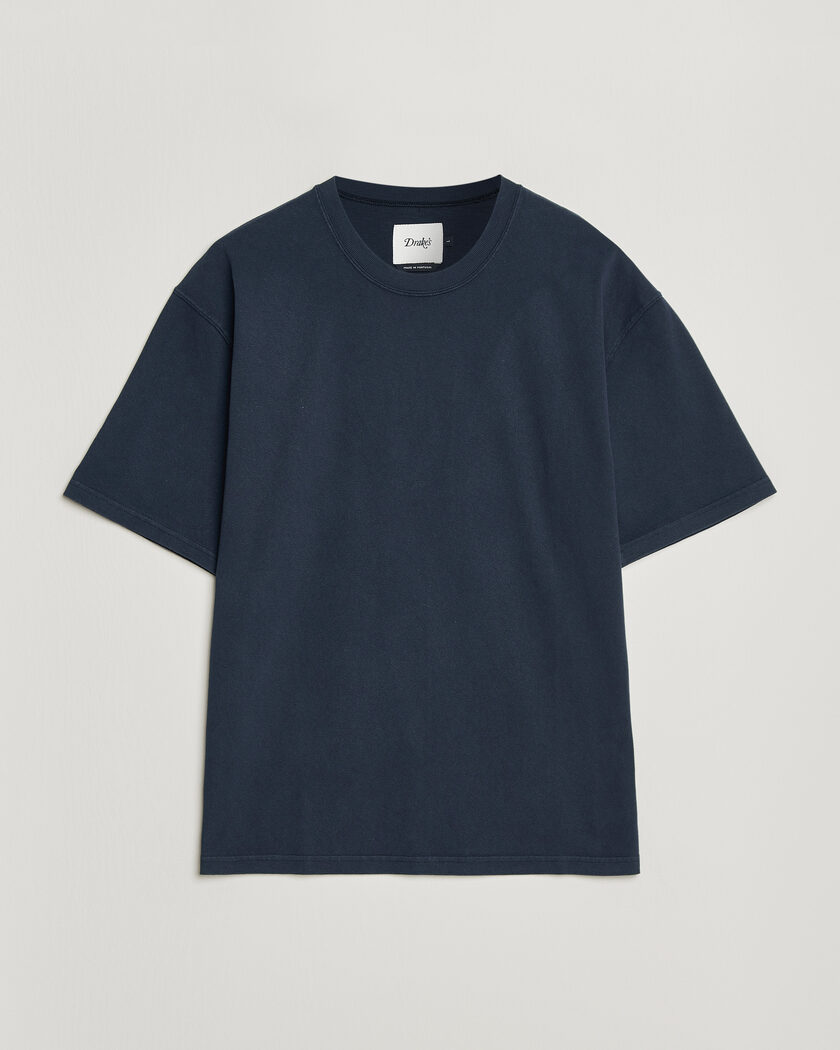 Drake's Short Sleeve Hiking T-Shirt Navy – Sininen