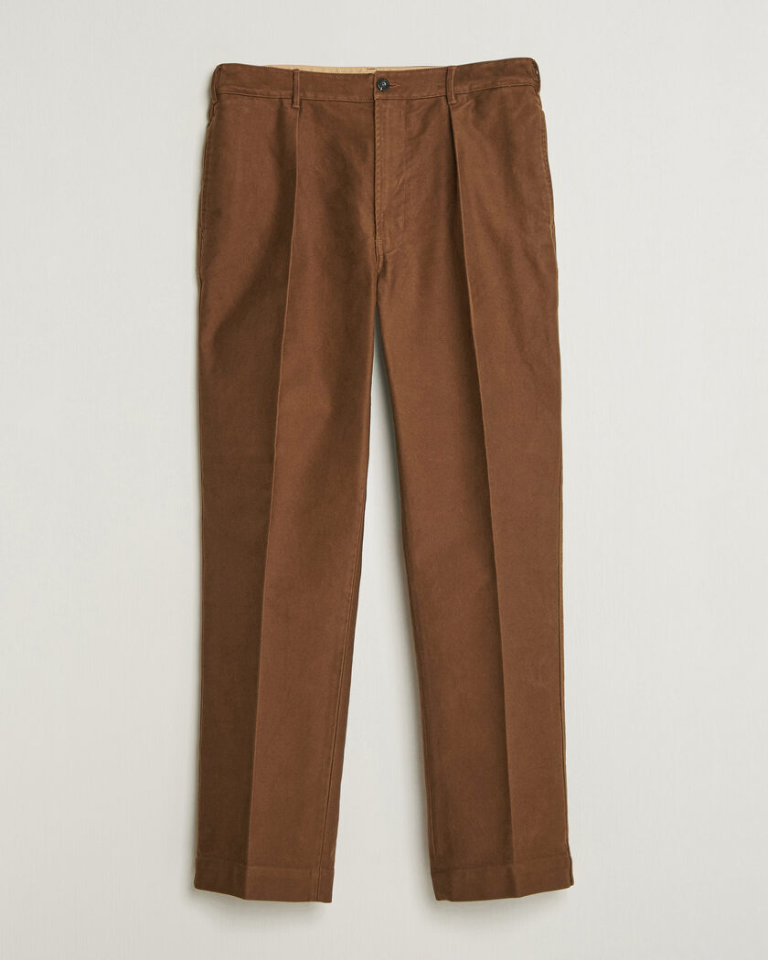 Drake's MKIV Japanese Moleskin Games Trousers Brown – Ruskea