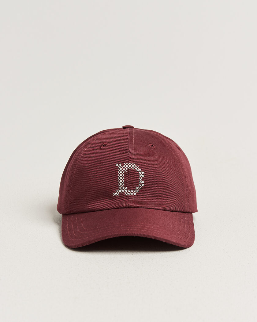 Drake's Cross Stitch D Twill Baseball Cap Burgundy – Punainen