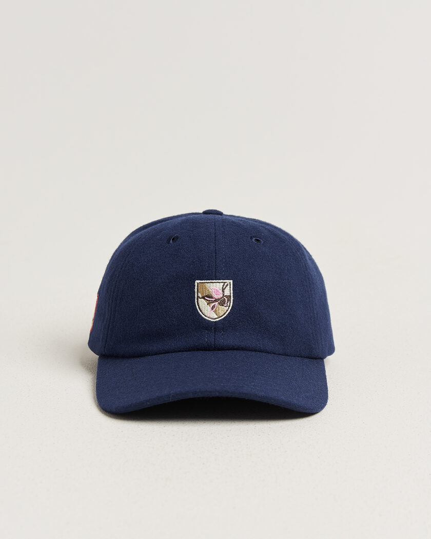 Drake's Crest Merino Wool Baseball Cap Navy – Sininen