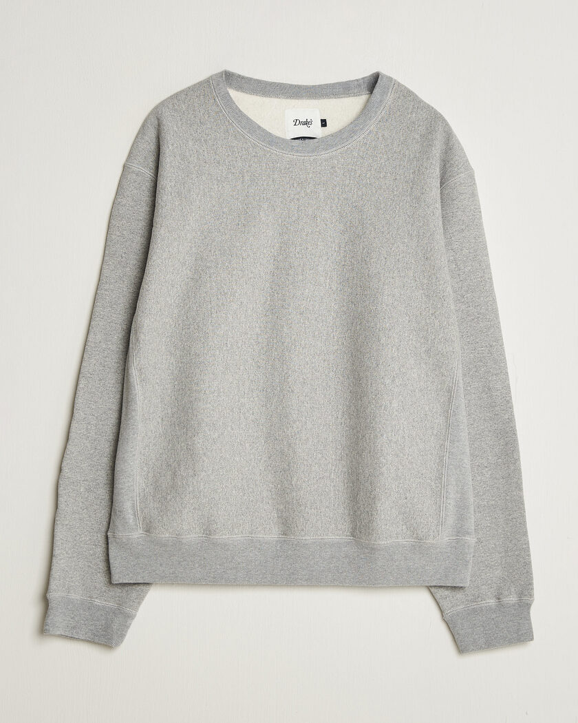 Drake's Reverse Weave Crewneck Sweatshirt Grey – Harmaa