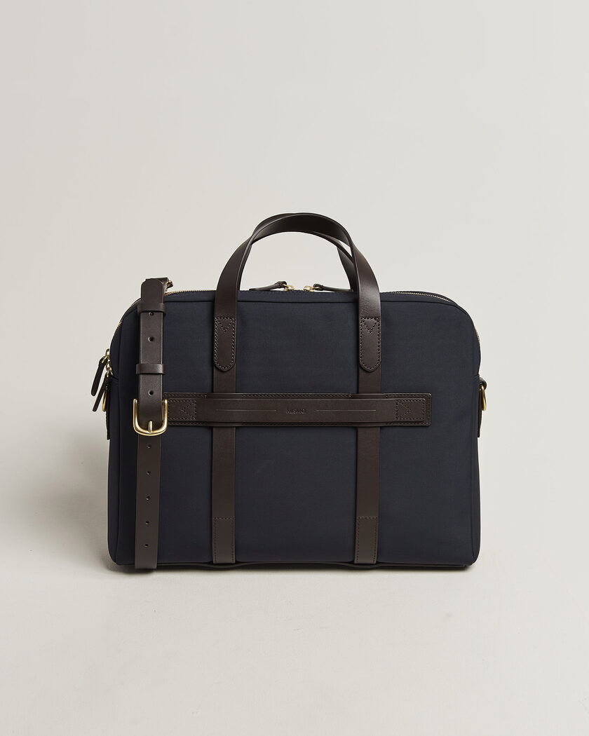Mismo M/S Endeavour Briefcase Navy/Dark Brown – Sininen