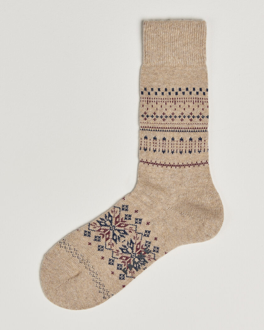 Falke Sky Limit Fairisle Socks Beige Melange – Beige