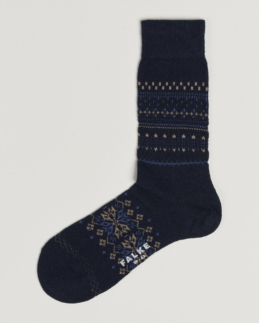 Falke Sky Limit Fairisle Socks Space Blue – Sininen