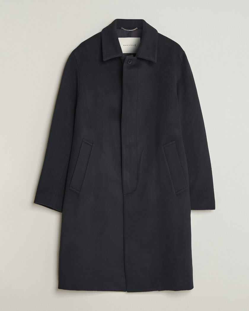 Mackintosh Dunkeld Wool/Cashmere Coat Navy – Sininen