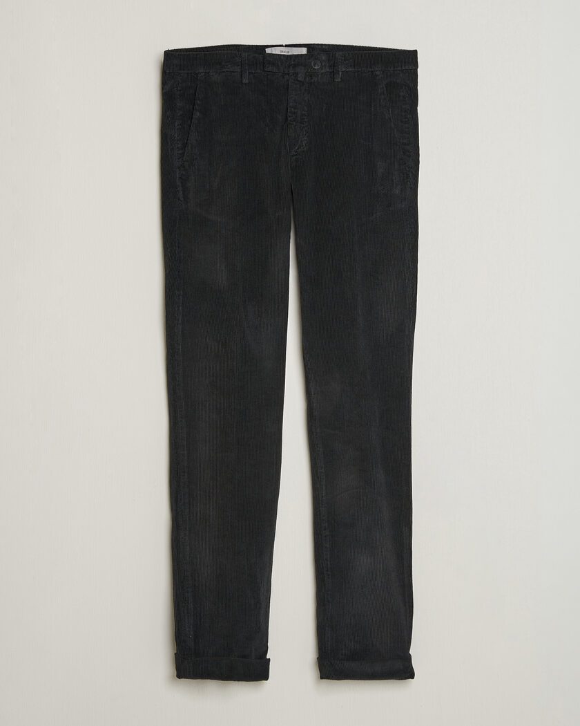 Briglia 1949 Slim Fit Corduroy Trousers Black – Musta