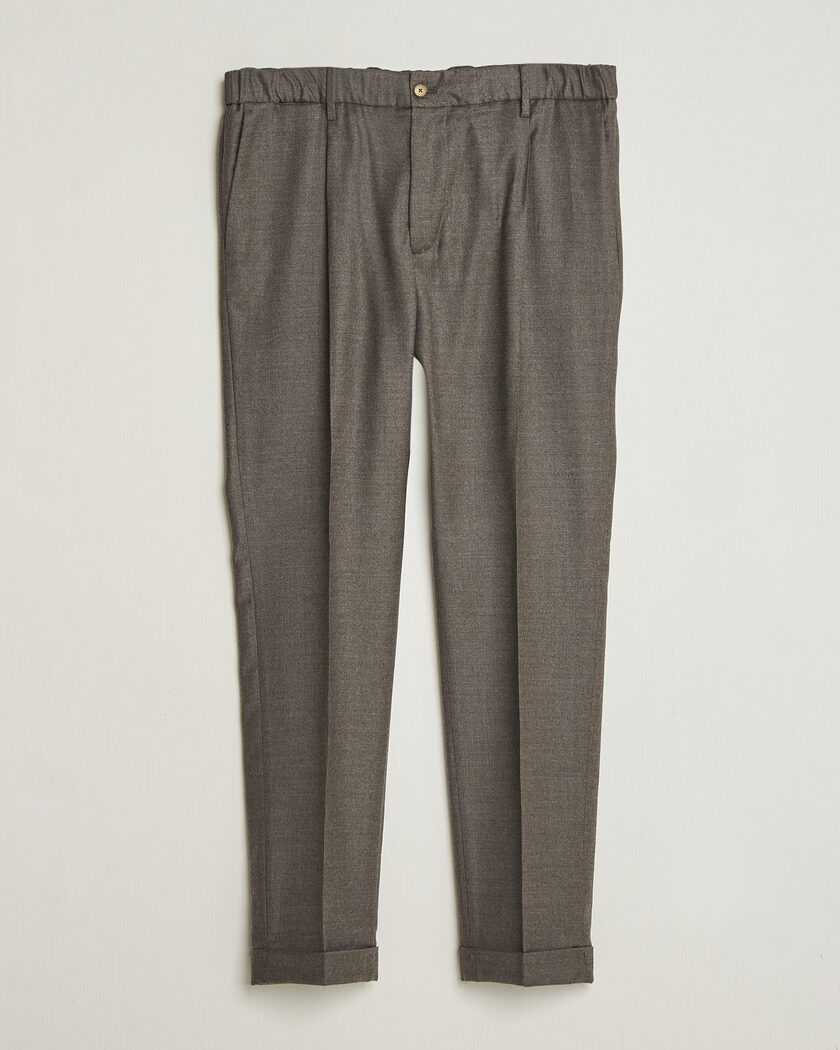 Briglia 1949 Isola Stretch Flannel Trousers Brown – Ruskea