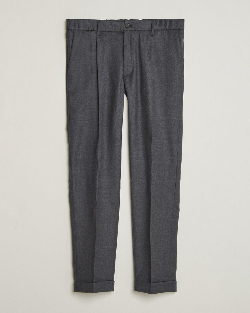 Briglia 1949 Isola Stretch Flannel Trousers Grey – Harmaa
