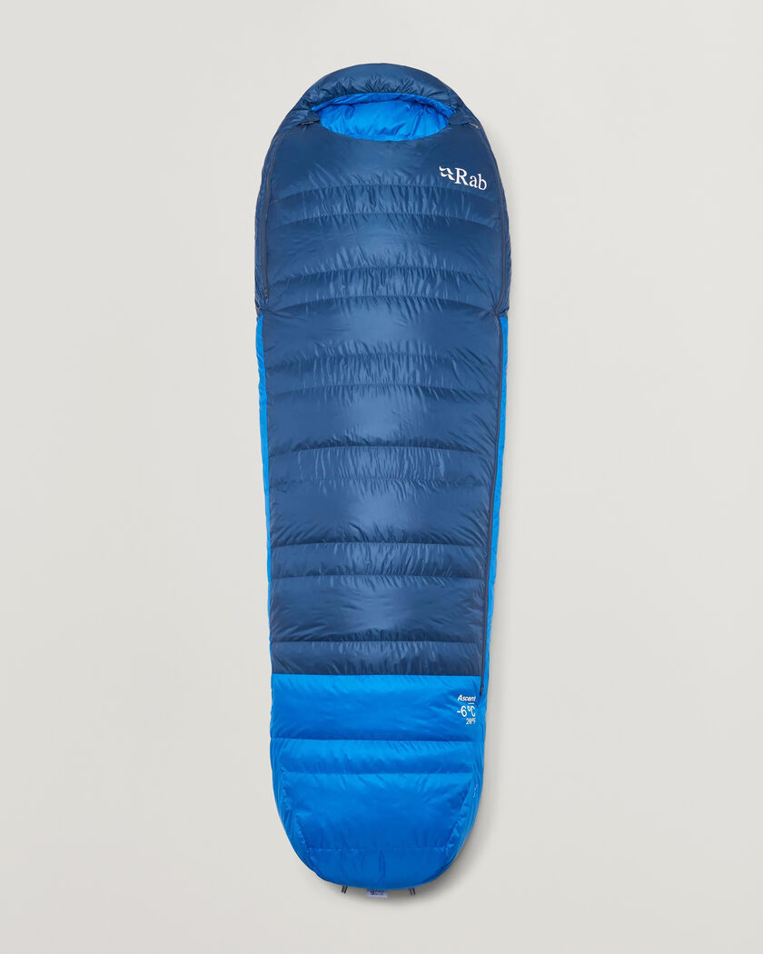 Rab Ascent -6 Sleeping Bag Long Tempest Blue/Maya Blue – Sininen