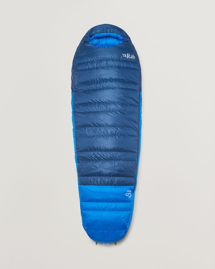 Rab Ascent -12 Sleeping Bag Regular Tempest Blue/Maya Blue – Sininen
