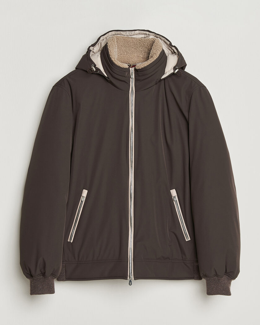 Brunello Cucinelli Padded Jacket Dark Brown – Ruskea