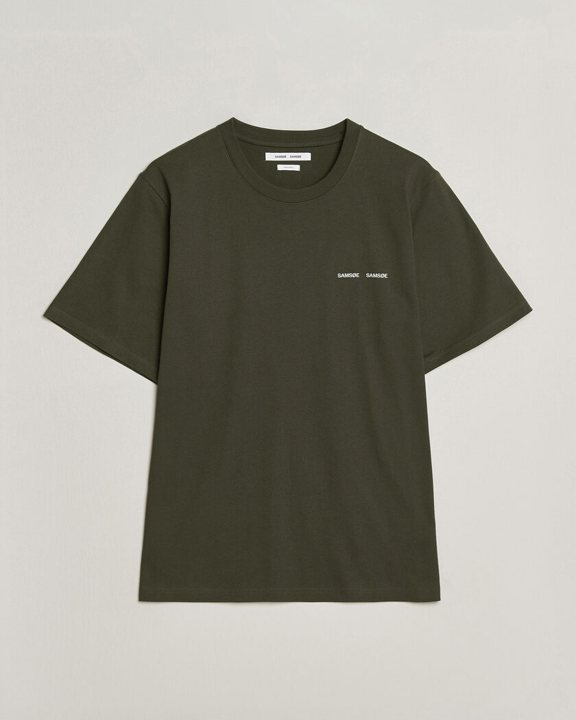 Samsøe Samsøe Thomas Cotton T-Shirt Forest Night – Vihreä