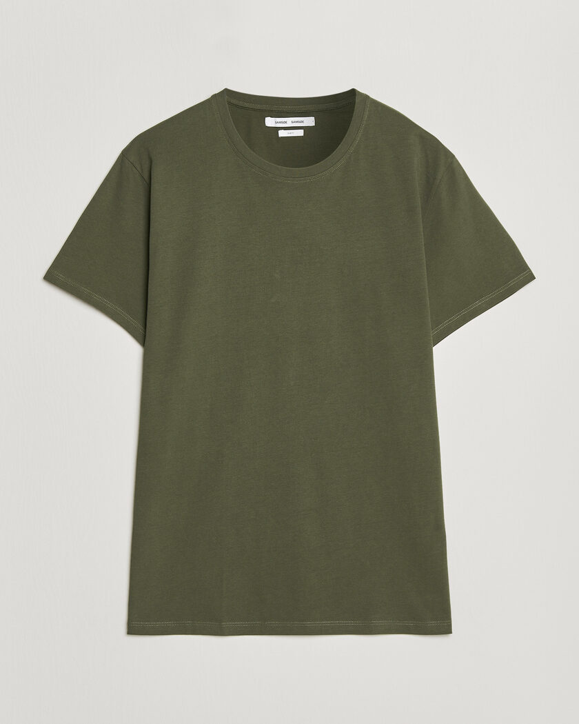 Samsøe Samsøe Kronos Cotton T-Shirt Forest Night – Vihreä