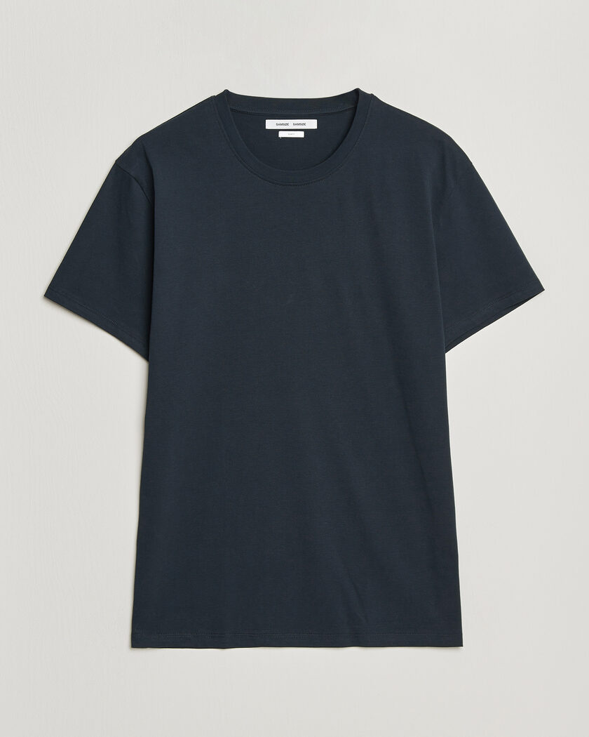 Samsøe Samsøe Kronos Cotton T-Shirt Salute Navy – Sininen