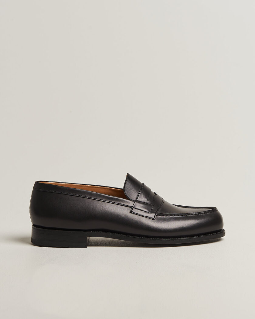 J.M. Weston 180 Penny Loafer Black Calf – Musta