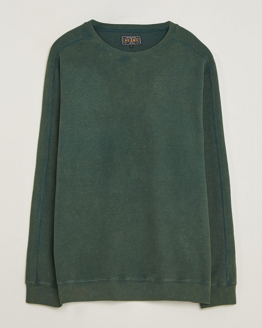 BEAMS PLUS Fade Thermal Crew Green – Vihreä