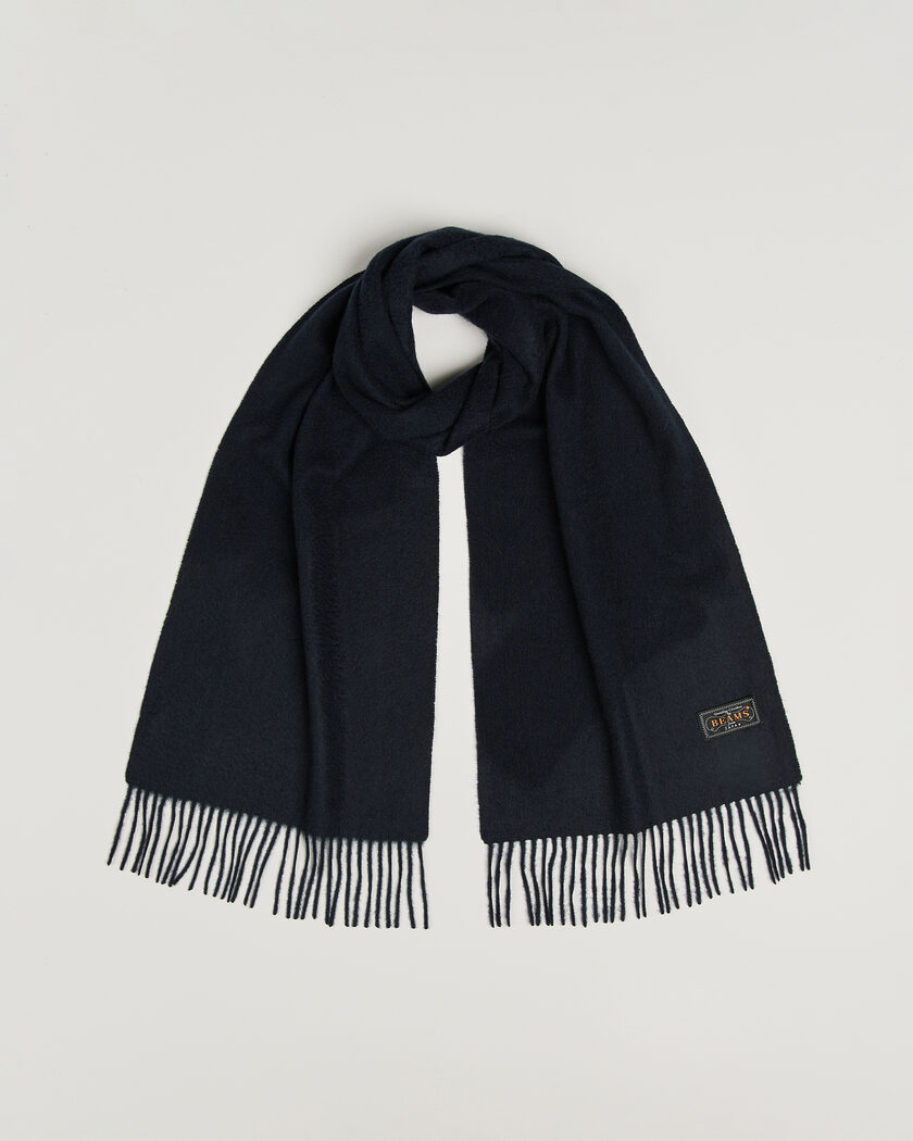 BEAMS PLUS Cashmere Scarf Navy – Sininen