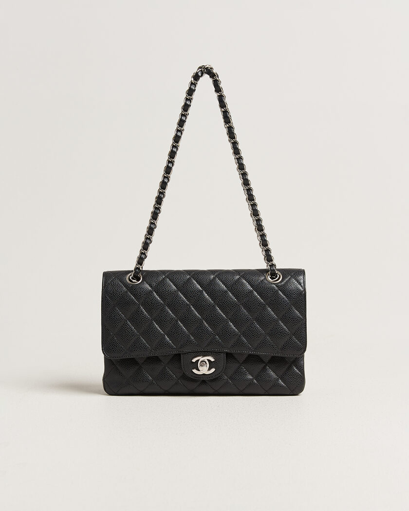 Chanel Pre-Owned Classic Medium Single Flap Bag Caviar Black – Musta