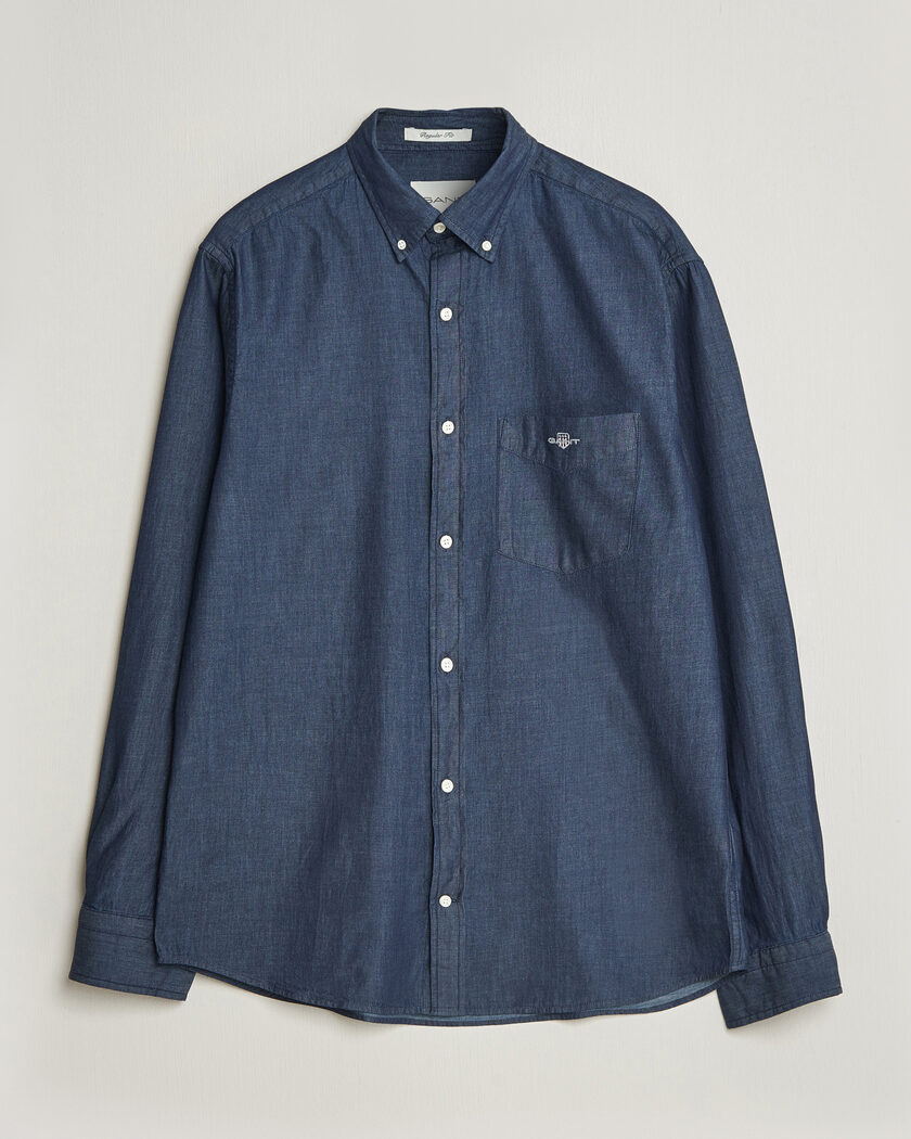 Gant Regular Fit Indigo Shirt Dark Indigo – Sininen