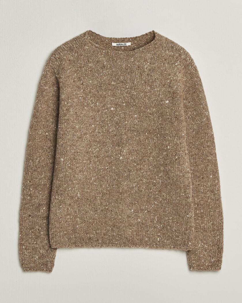 Auralee Homespun Tweed Knit Pullover Top Brown – Ruskea