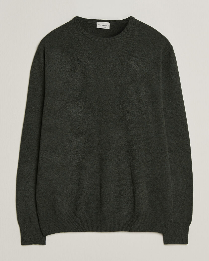 Morgano Wool/Cashmere Crewneck Dark Green – Vihreä