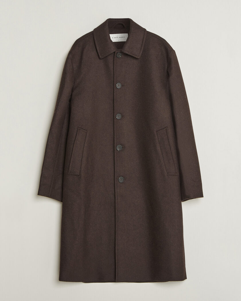 A Day's March Shamrock Wool Car Coat Dark Brown – Ruskea