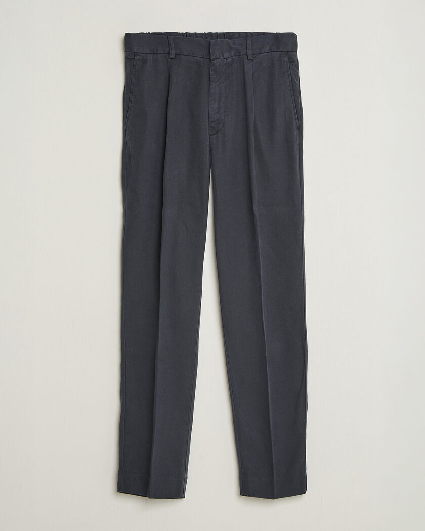 A Day's March Smart Lyocell Trousers Navy – Sininen