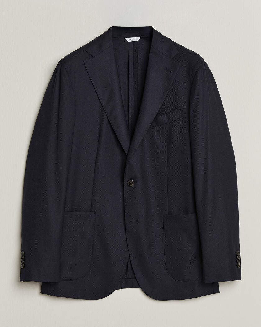 Boglioli for Care of Carl Boglioli K Jacket Exclusive Hopsack Blazer Navy – Sininen