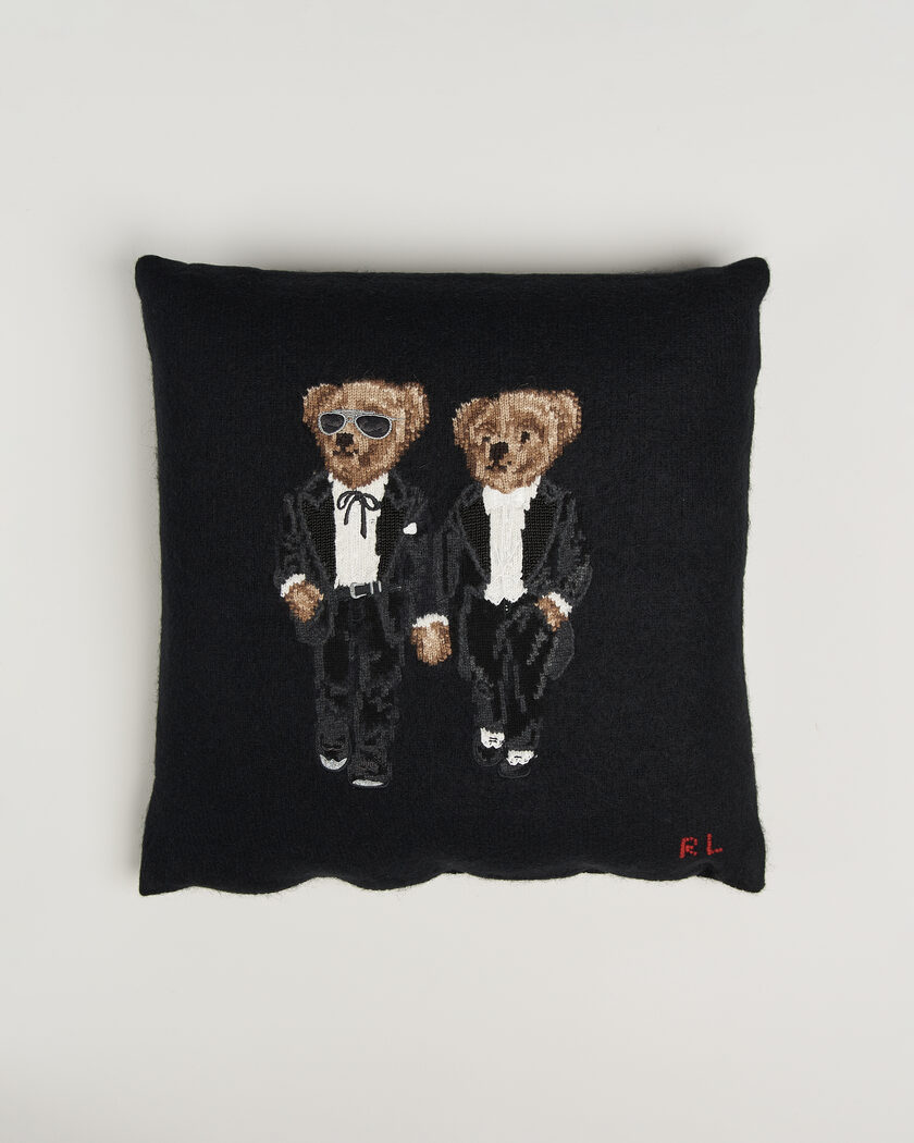 Ralph Lauren Home Ralph & Ricky Bear Wool/Alpaca Pillow Black – Musta