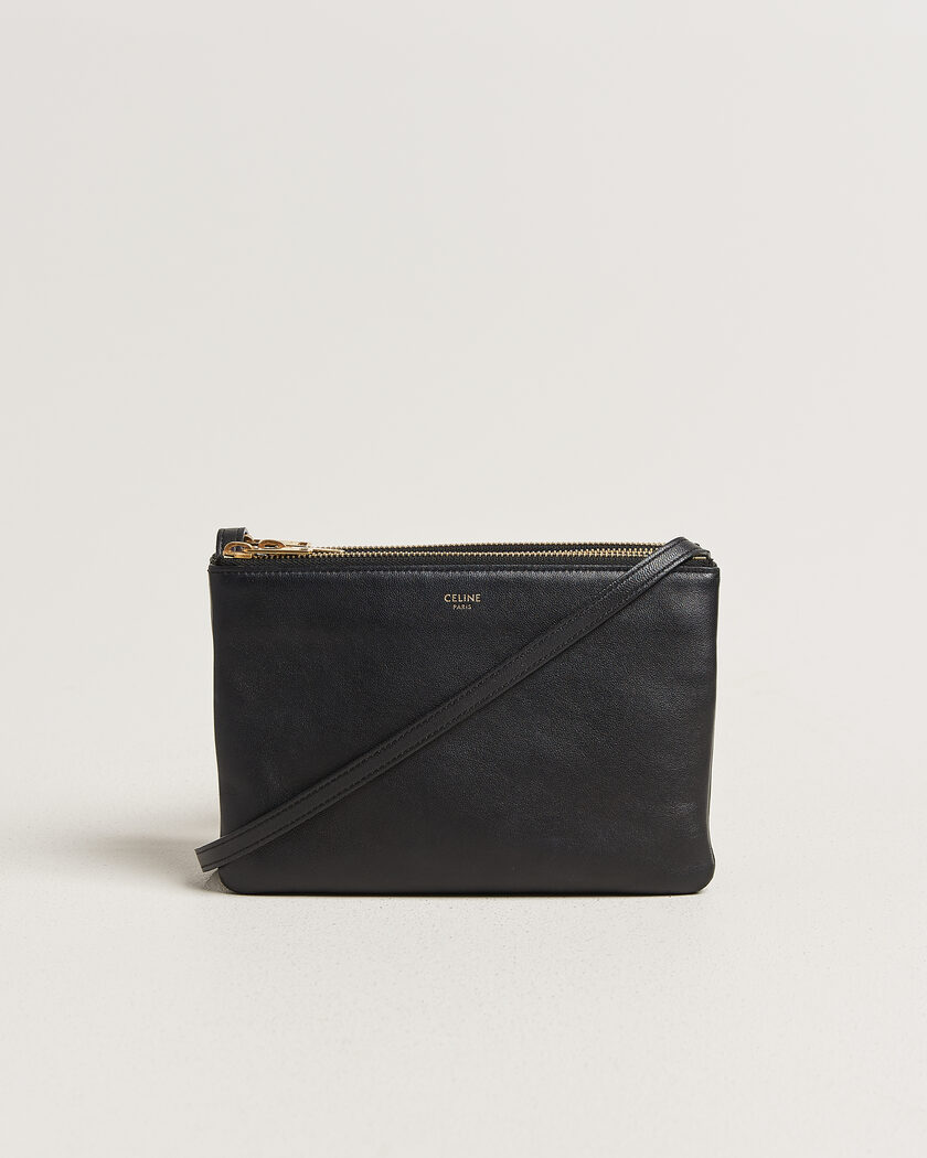 Celine Pre-Owned Trio Bag Small Leather Black – Musta