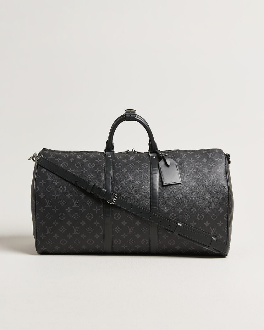 Louis Vuitton Pre-Owned Keepall 55 Bandoulière Monogram Eclipse – Musta