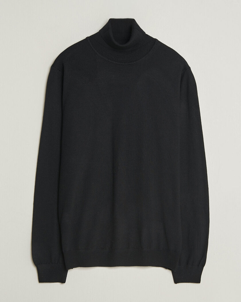 Filippa K Merino Knitted Turtleneck Black – Musta