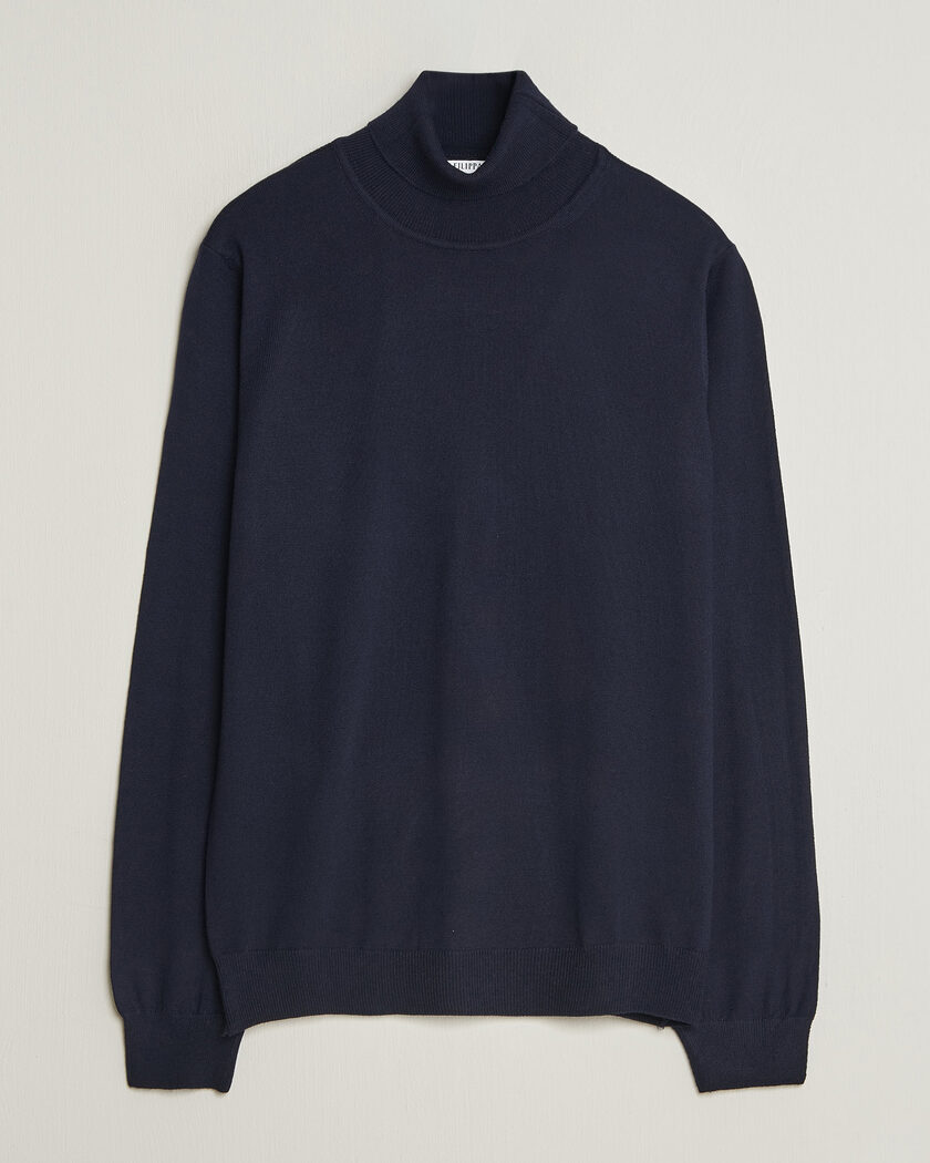 Filippa K Merino Knitted Turtleneck Navy – Sininen