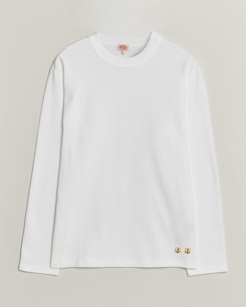 Armor-lux Heritage Long Sleeve Cotton T-Shirt White – Valkoinen