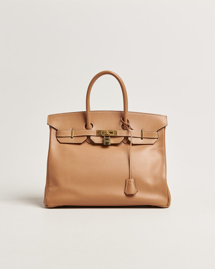 Hermès Pre-Owned Birkin 35 Courchevel Gold – Ruskea
