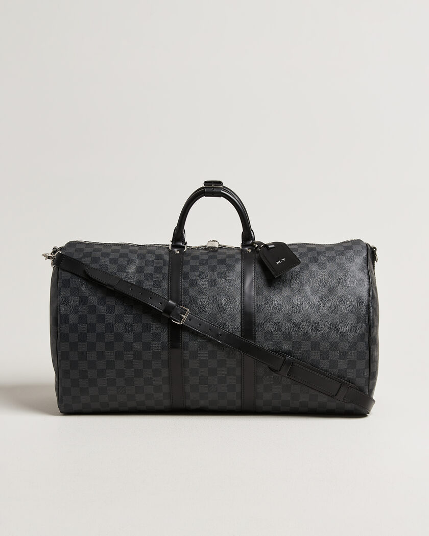 Louis Vuitton Pre-Owned Keepall Bandouliére 55 Damier Graphite – Musta