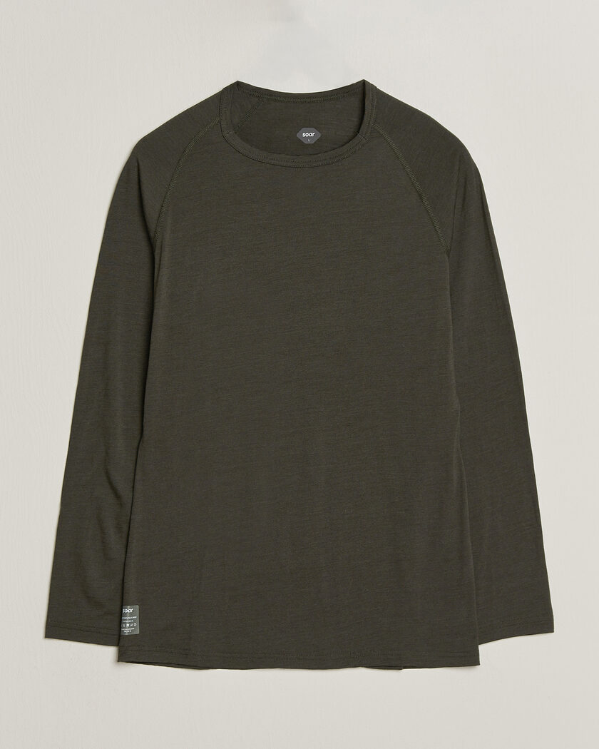 SOAR Running LS Merino/Silk Base Layer Forest – Vihreä