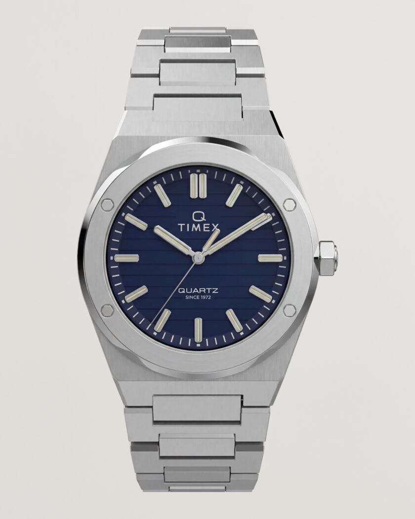 Timex Q Marbella Quartz Stainless Steel 40,5mm Blue Dial – Sininen