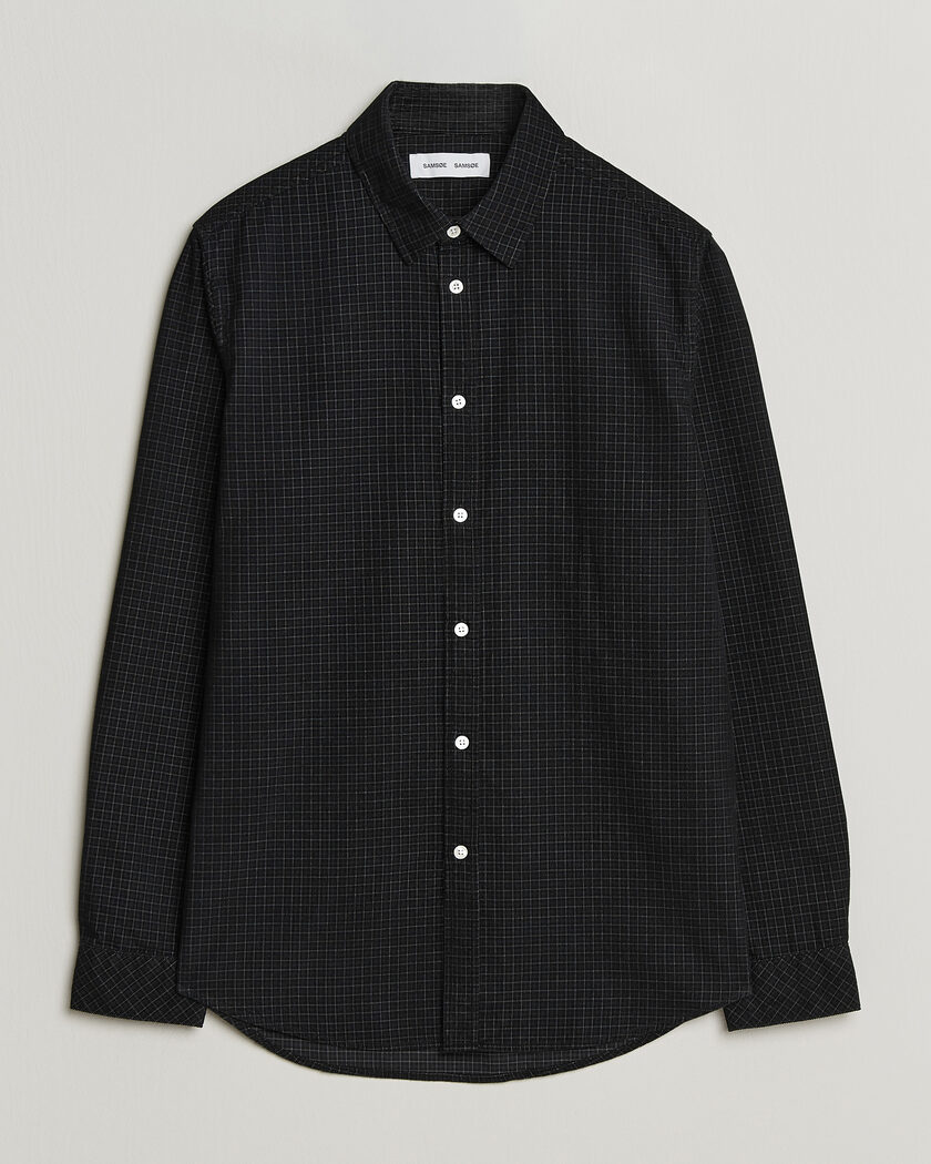 Samsøe Samsøe Liam Baby Cord Checked Shirt Black – Musta