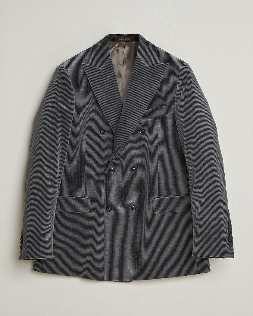  Oscar Jacobson Farris Corduroy Blazer Grey – Harmaa