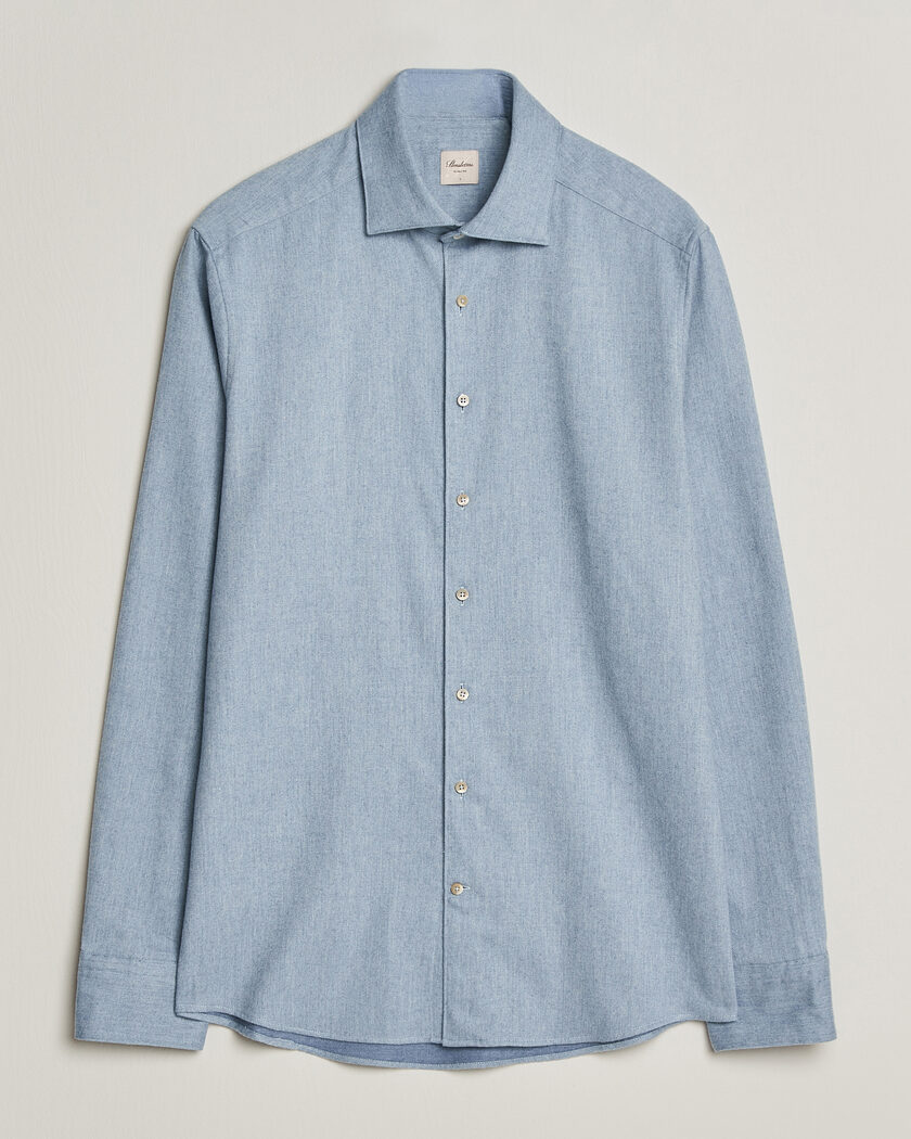 Stenströms Slimline Flannel Shirt Blue – Sininen