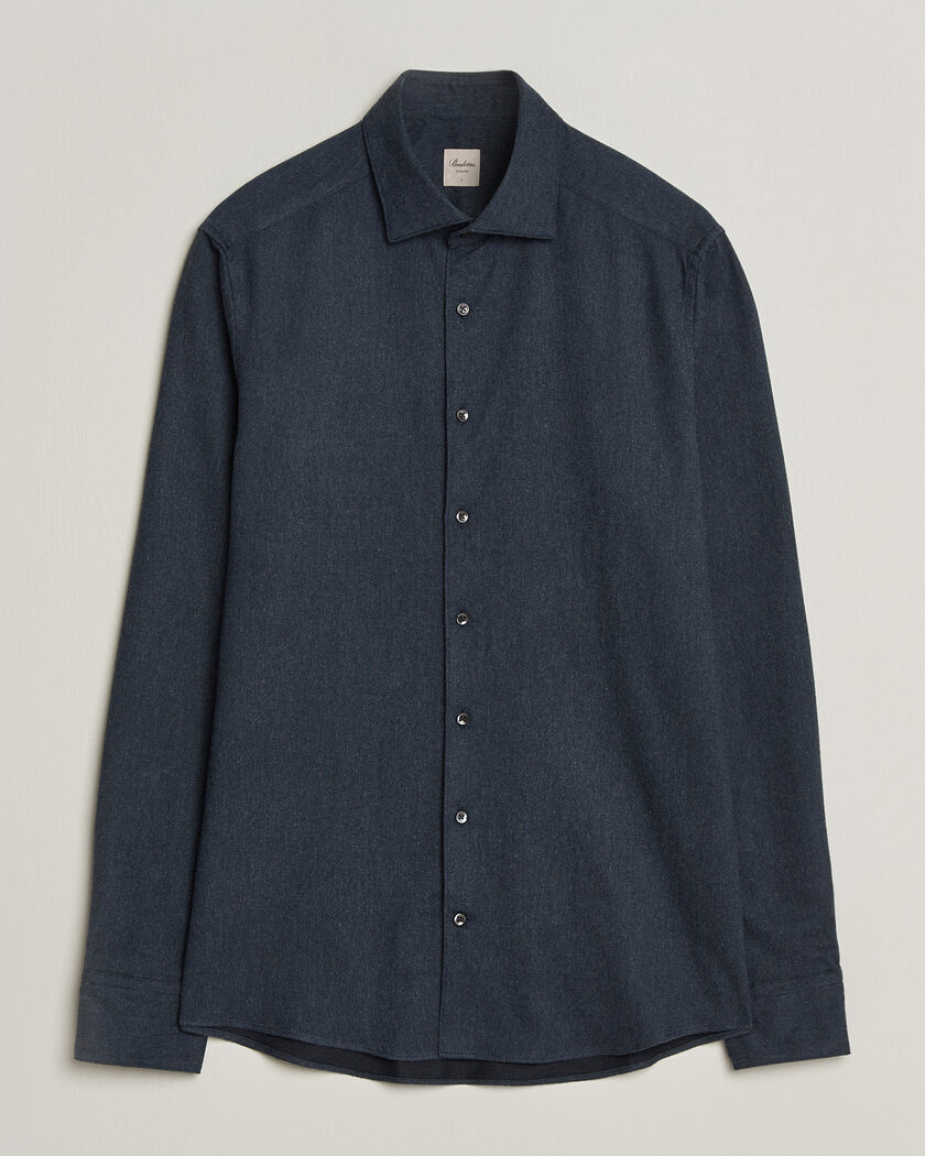Stenströms Slimline Flannel Shirt Navy – Sininen