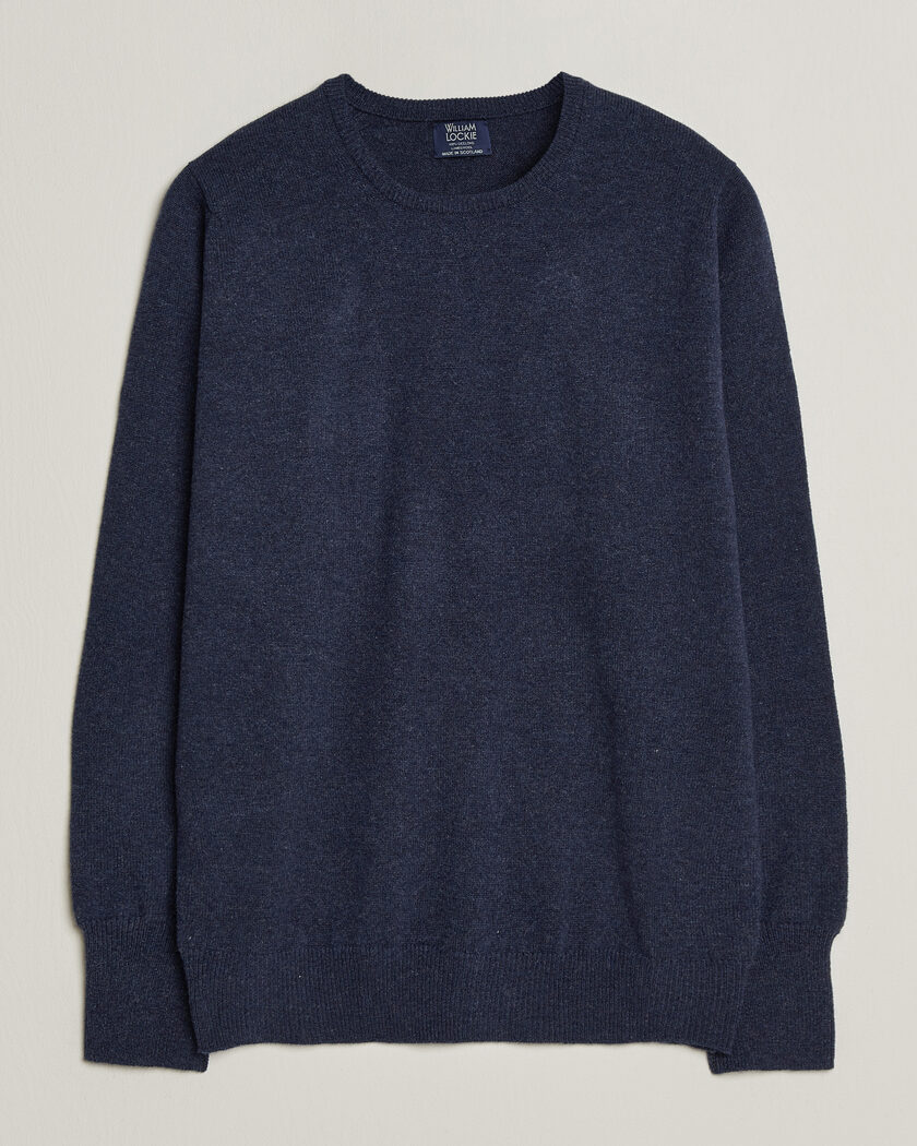 William Lockie Rob Lambswool Crewneck Astra – Sininen