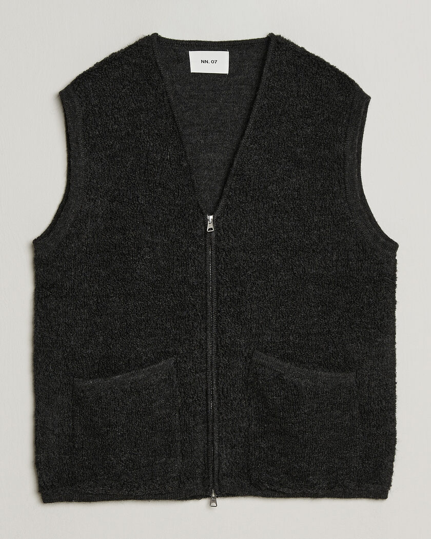 NN07 Mads Wool Fleece Vest Antracite Melange – Harmaa