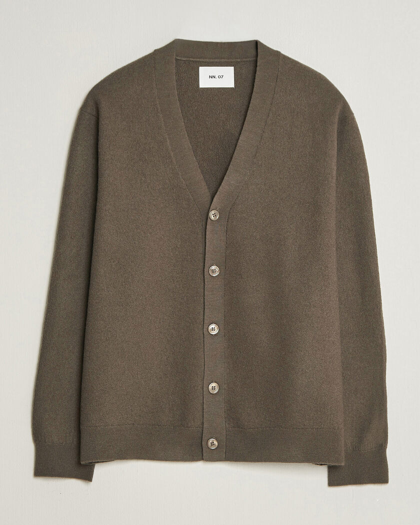 NN07 Jasper Wool Knitted Cardigan Mable Husk – Ruskea