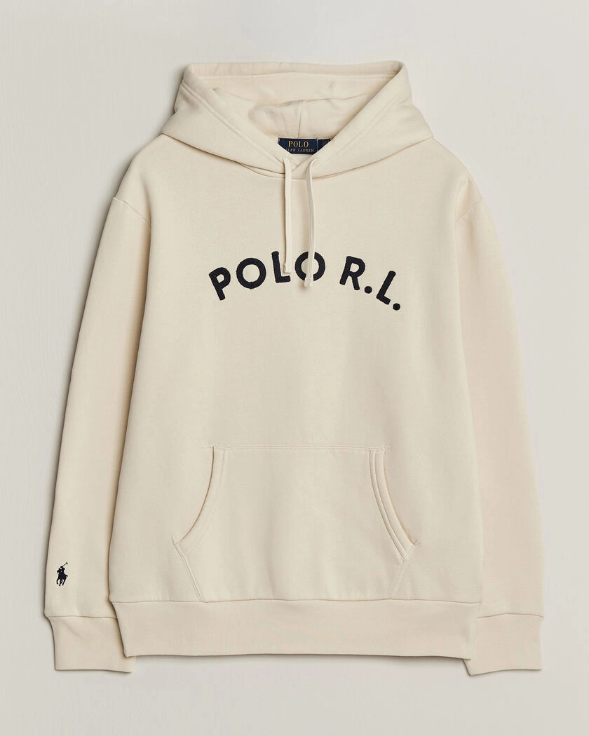 Polo Ralph Lauren Cotton Chest Logo Hood Andover Cream – Valkoinen