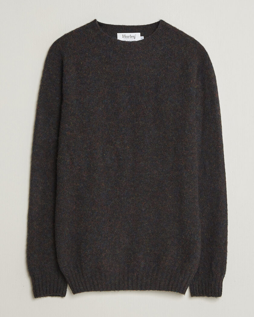 Harley Of Scotland Brushed Supersoft Lambswool Crewneck Volcano – Monivärinen
